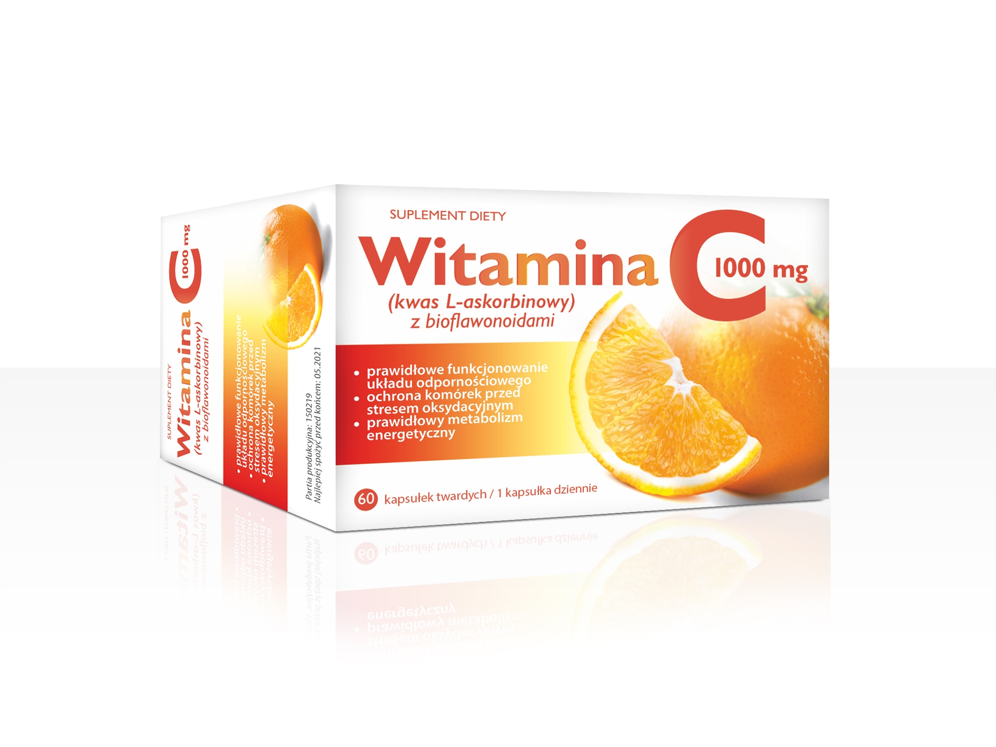 Witamina C 1000 mg - 1000% zalecanego dziennego zapotrzebowania na  witaminy C